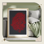 تابلو دکوراتیو آیه وان یکاد با طرح اسب