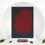 تابلو دکوراتیو آیه وان یکاد با طرح اسب