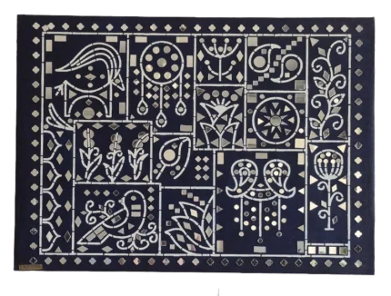 تابلو آیینه کاری لیپان سورمه ای