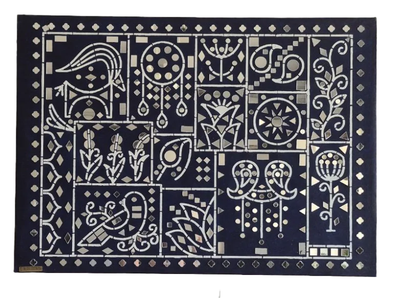 تابلو آیینه کاری لیپان سورمه ای