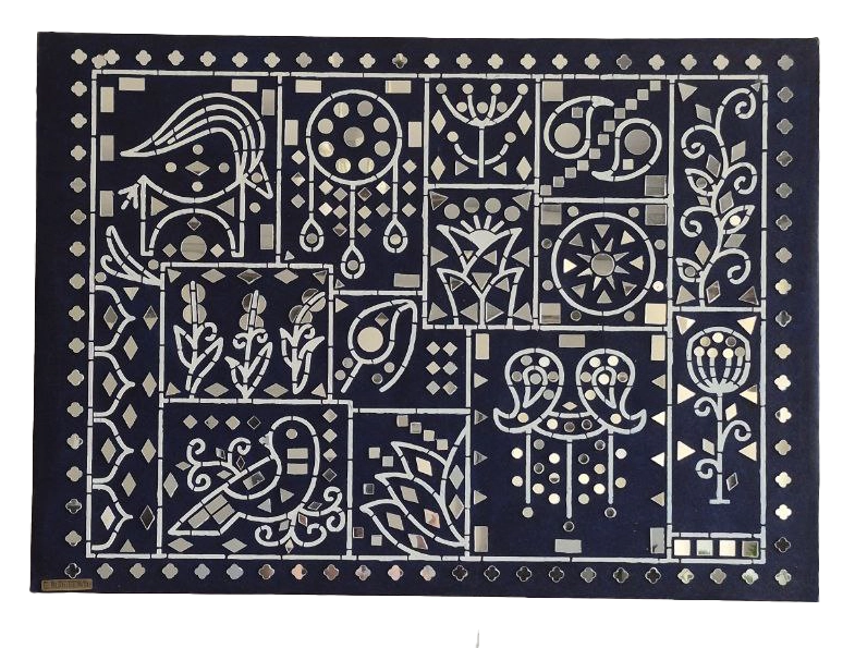 تابلو آیینه کاری لیپان سورمه ای