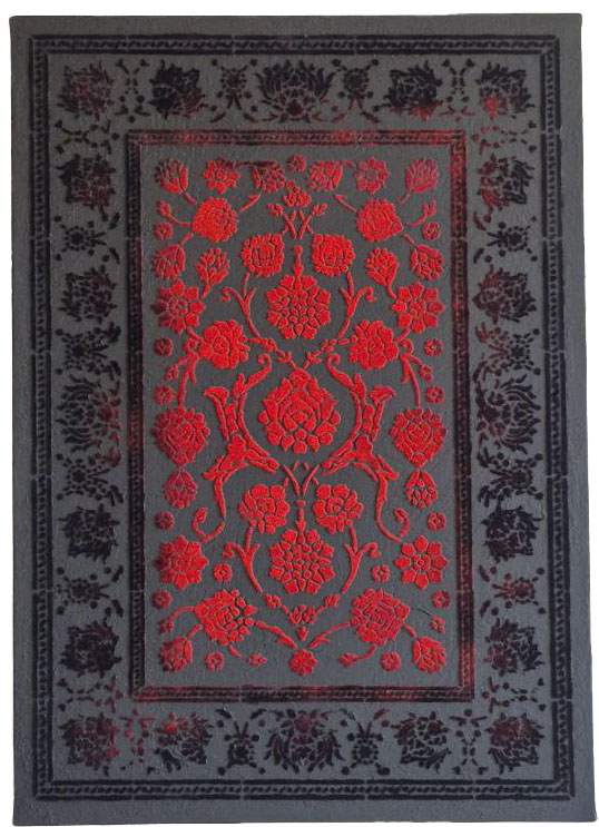 تابلو دکوراتیو پودر مخمل طرح فرش