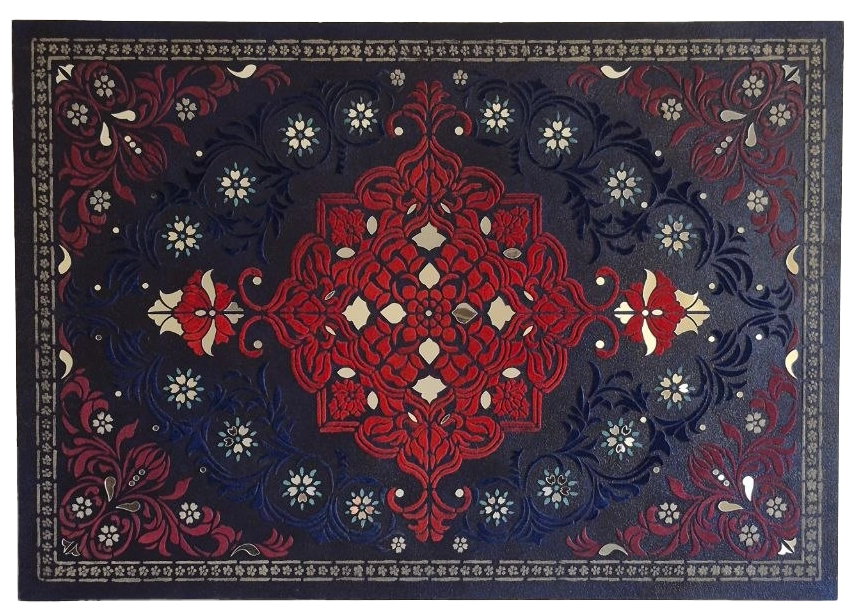 تابلو پودرمخمل طرح فرش ایرانی